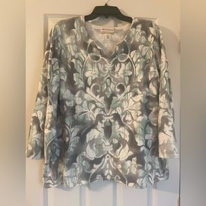 Blue and Grey Alfred Dunner Top